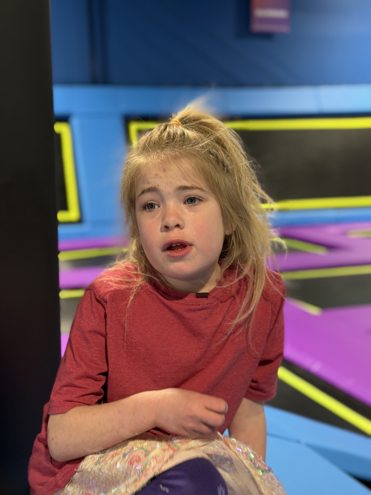 Elle at a trampoline park